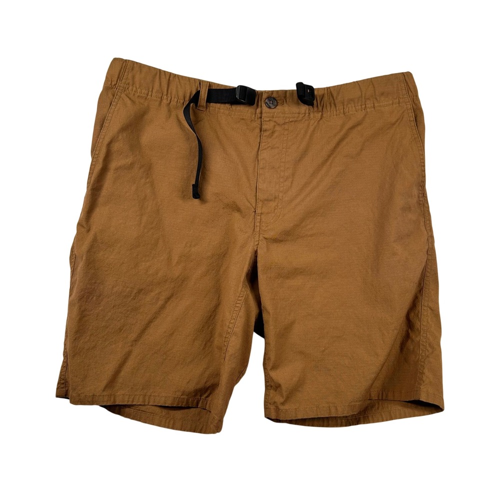 Patagonia Shorts Mens L Hemp Blend Belt Brown Organic Rip Stop Hiking 9" Canvas
